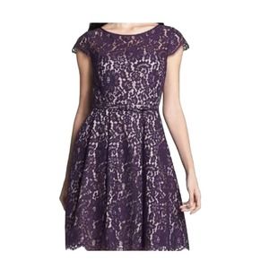 Eliza J Purple Lace Midi Dress